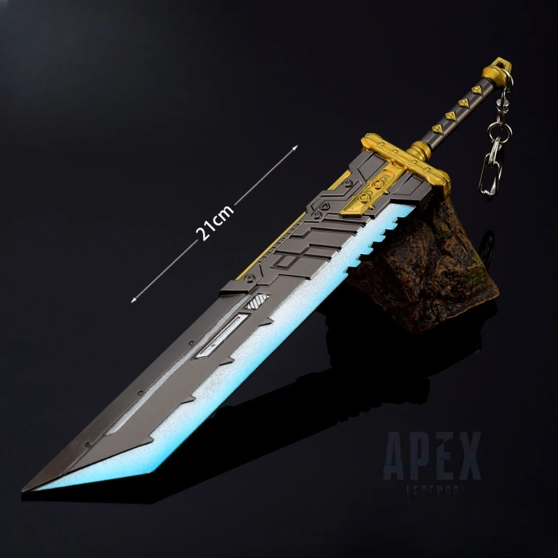 21 ซม./8.26in Apex Legends เกมอุปกรณ์ต่อพ่วงเชื่อมโยงพวงกุญแจ R5 ดาบทําลายอาวุธรุ่นโลหะหัตถกรรมเครื่องประดับของเล่นเด็ก