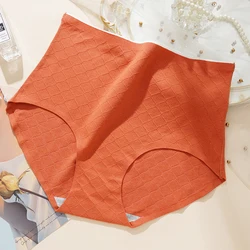 L-3XL 100% Cotton High Waist Briefs Women Comfortable Cotton Panties Women Soft Solid Color Underwear Plus Size Lingeries