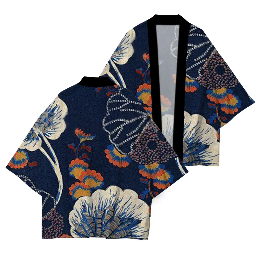 Drukproces Alledaagse Casual Kimono Hoge Kwaliteit Vest Kimono Half Mouw Lente Mode 2024 Nieuwe Trend Uv-Bescherming