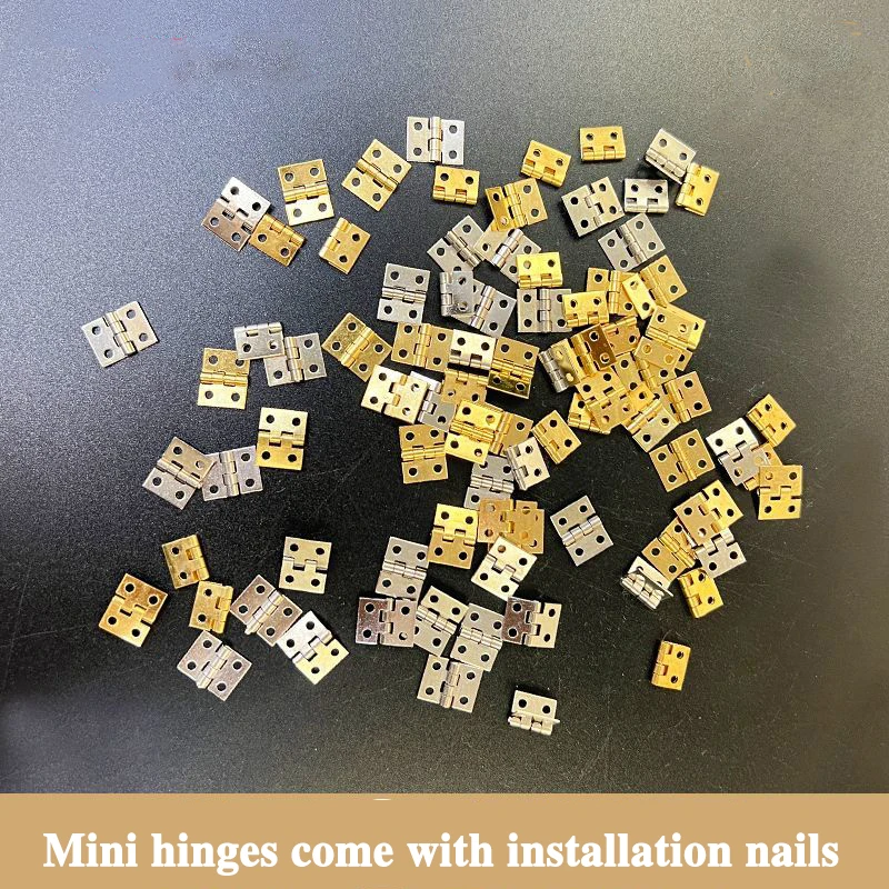 Mini Pure Copper Ultra Small Hinge Handicraft Gift Box Wooden Box 360 Degree Mini Split Hinge DIY Self-made Small Accessories