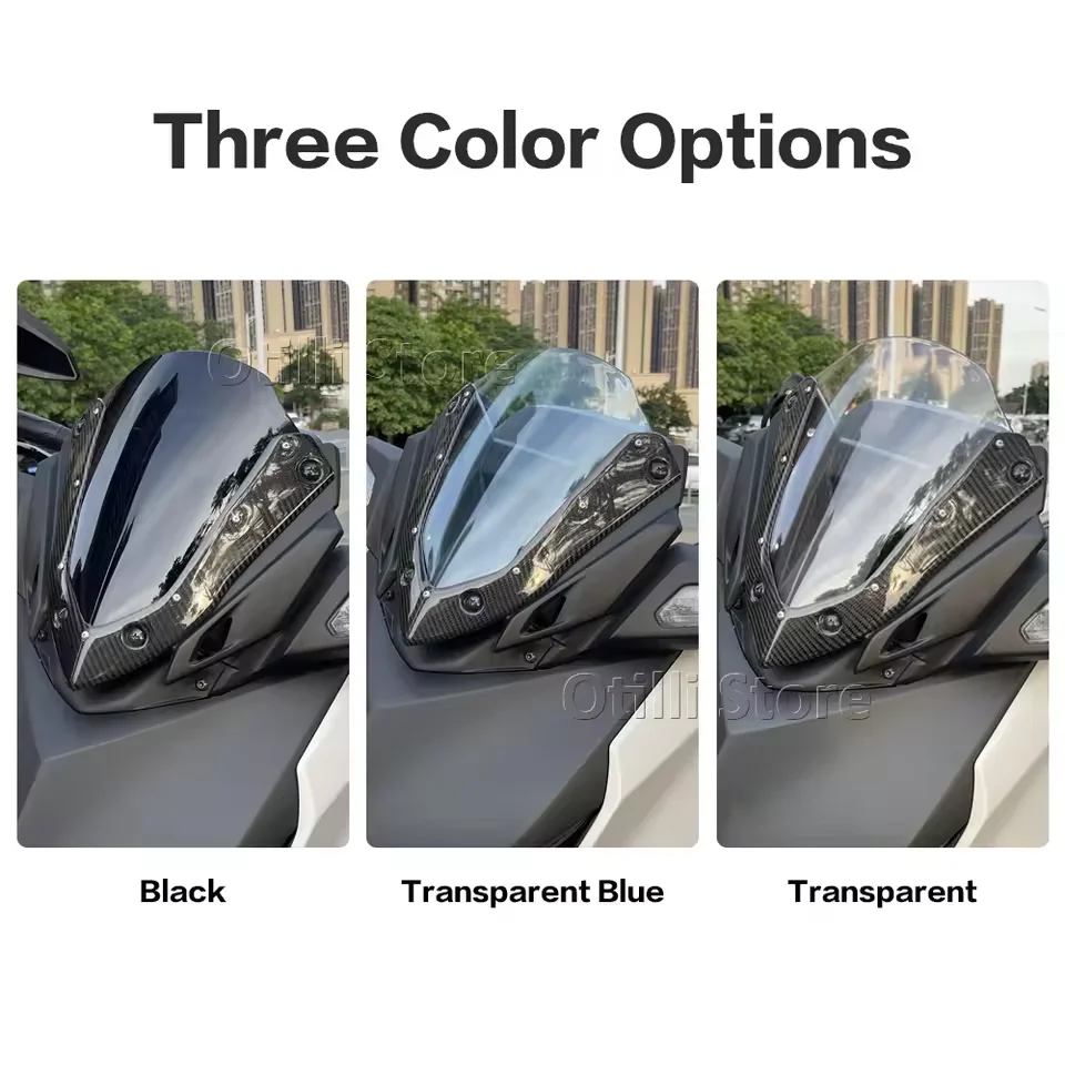 

Motorcycle Windshield Spoiler Sun Visor Windscreen Deflector Carbon Fiber For YAMAHA XMAX300 X-MAX300 XMAX X-Max 300 2023 2024