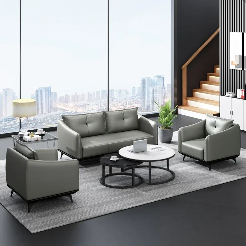 

l # leather sofa multifunctional combination office sofa for multiple people modern simple hotel office furniture