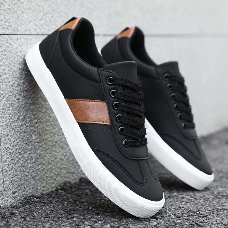 Men's Fashionable Casual Sports Sneakers - Round-Toe Lace-Up Design, Offering a Comfortable Experience Suitable for All Seasons