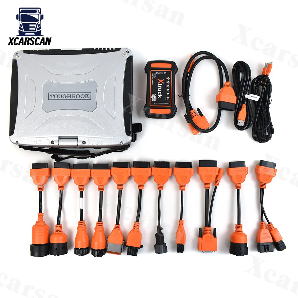 

Xtruck Y009 Excavator construction machinery diagnostic tools Multifunctional OBD2 scanner heavy duty truck CF19 Laptop