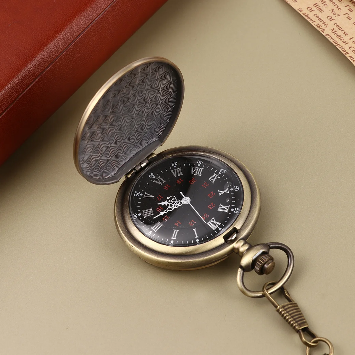 

1Pcs Retro Pocket Watch Classic Vintage Two-Faced Alloy Bronze Color Quartz Chain Necklace Fashion Gift Classic Pocket Watch