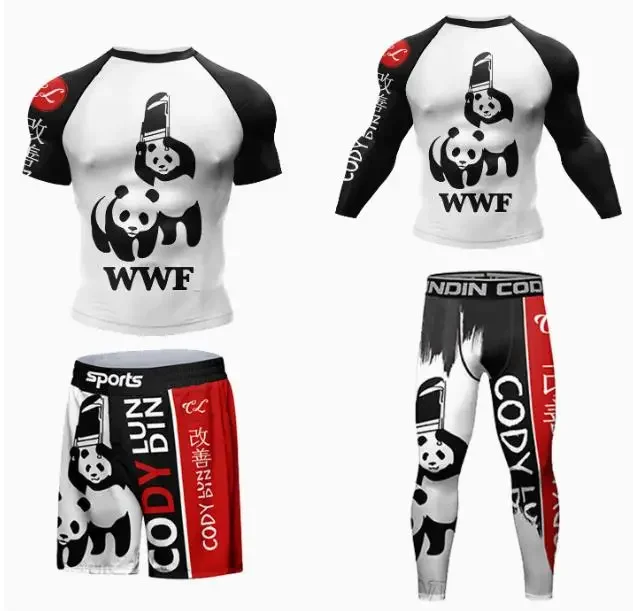 مجموعات دي survêtement d'entraininement Rashguard pour enfants، combinaison de sport pour figurines، uniforme de grappin