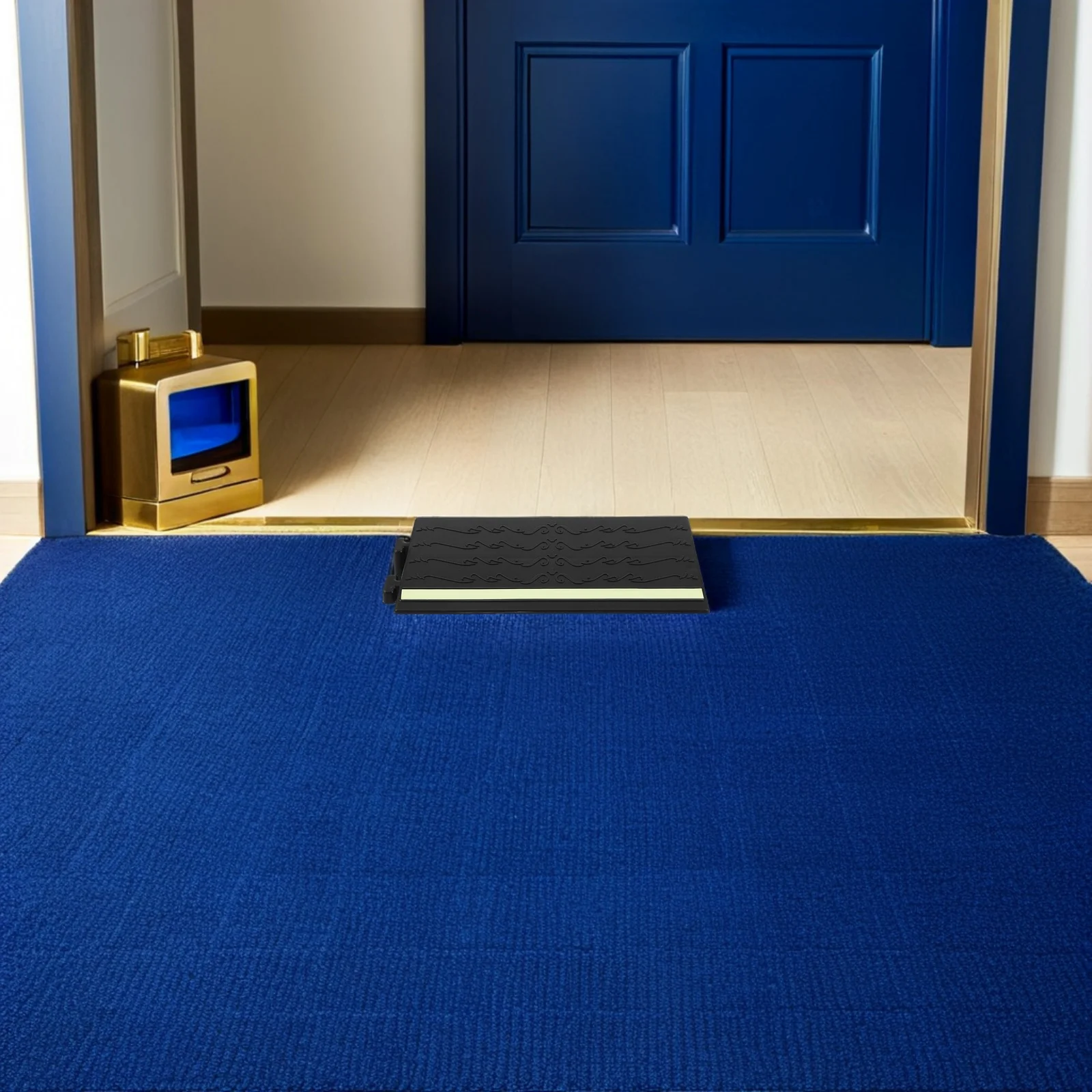 형광 플라스틱 경사 매트 문턱 발광 스트립 미끄럼 방지 실내 계단 12.38x5.11 로봇 청소기 등반용 경사 패드