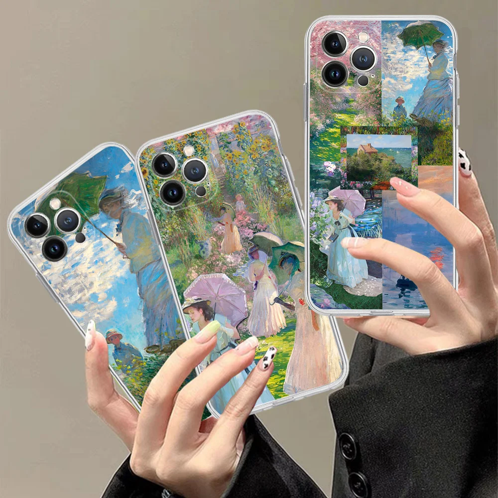 Claude Monet Impressionist Phone Case For IPhone 16 15 14 11 12 13 Mini Pro XS Max Cover 6 7 8 Plus X Funda Shell