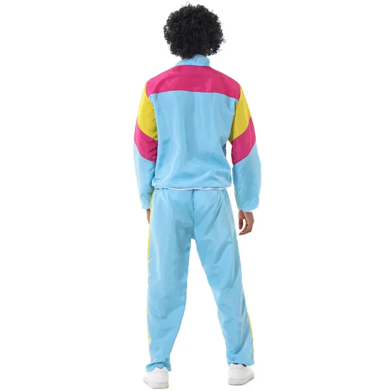 Traje de los años 80 Ropa deportiva vintage Chándales de moda retro Traje Trajes de discoteca para hombres y mujeres