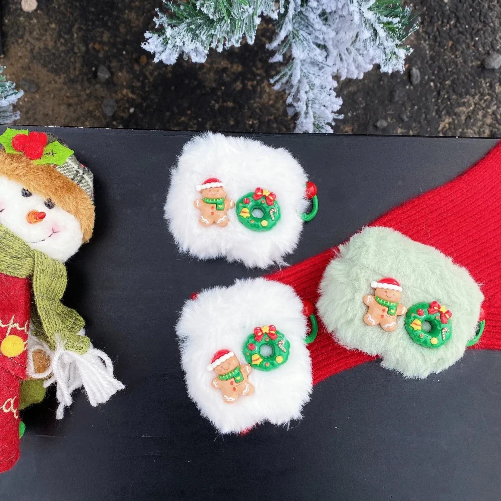Peluche Fiocco Di Natale Per Apple Airpods 4 3 Airpods 2 Custodia Per Airpods Pro Pro2 Custodia protettiva Custodia protettiva Accessori per auricolari