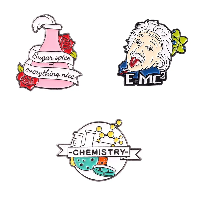 Chemistry experiment Enamel Pins Brooches Clothing Backpack Lapel Badges Jewelry Accessories For unisex gift