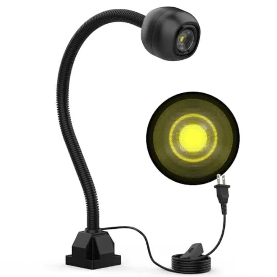 

Рабочая лампа для станков 18 Вт, 2160 люмен, гибкая, для токарных, фрезерных и сверлильных станков, с головкой из алюминиевого сплава