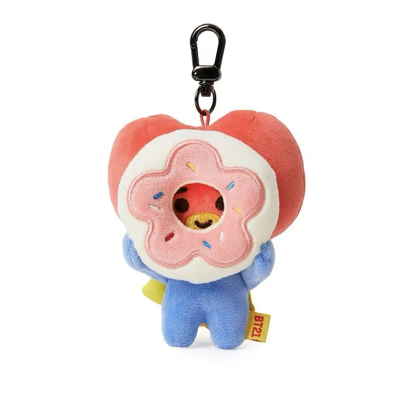 Kawaii BT21 anime cartoon dessert series keychain cute new plush doll backpack ornament Desktop ornaments Festival gifts