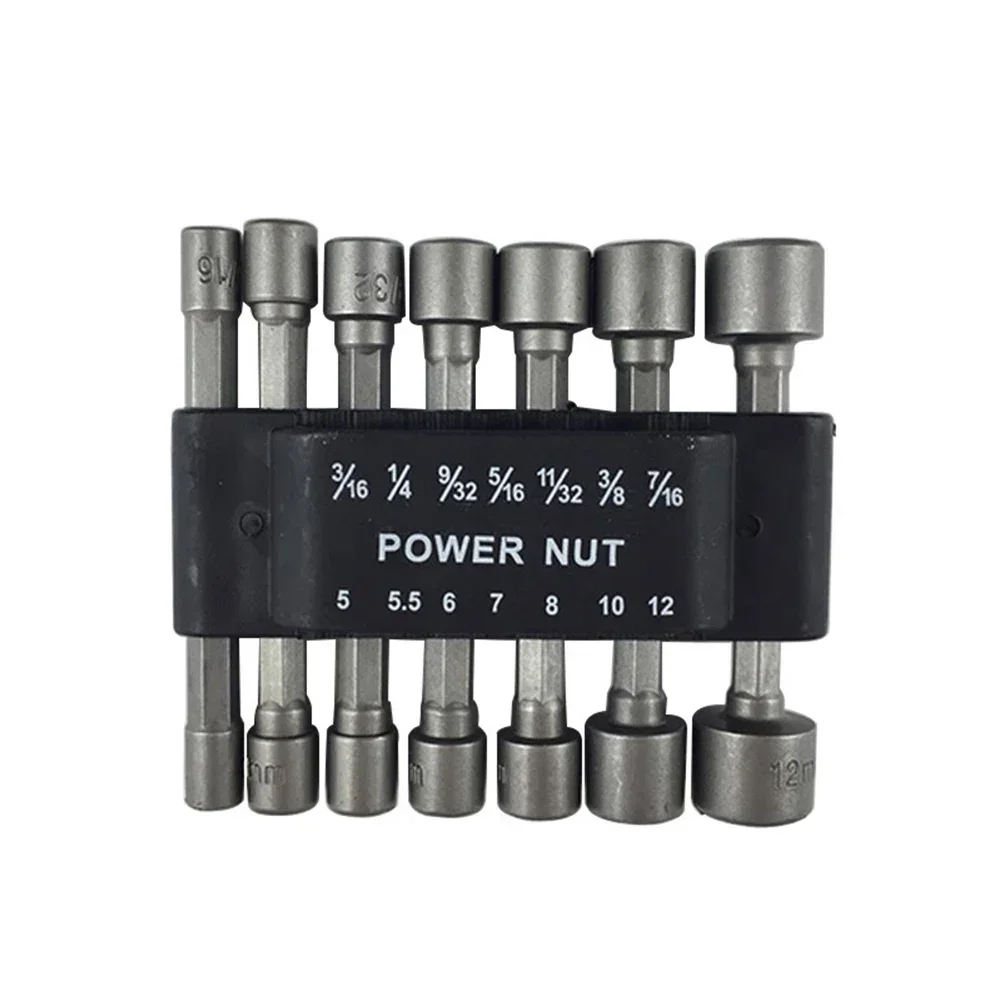 

14Sets Of Wind Batch Sleeve 5-12mm Magnetic Hex Nut Driver Bit Metric Drill Socket Wrench For Manufacturing Assembly Part