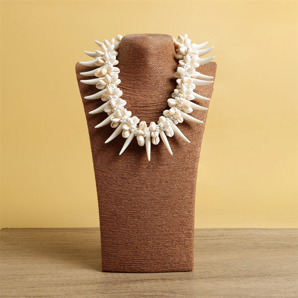 Most Popular Samoa Ula Nifo Necklace Natural Shell & Whelk Charming Stunning Trendy Polynesia Design for Party Wedding Gift