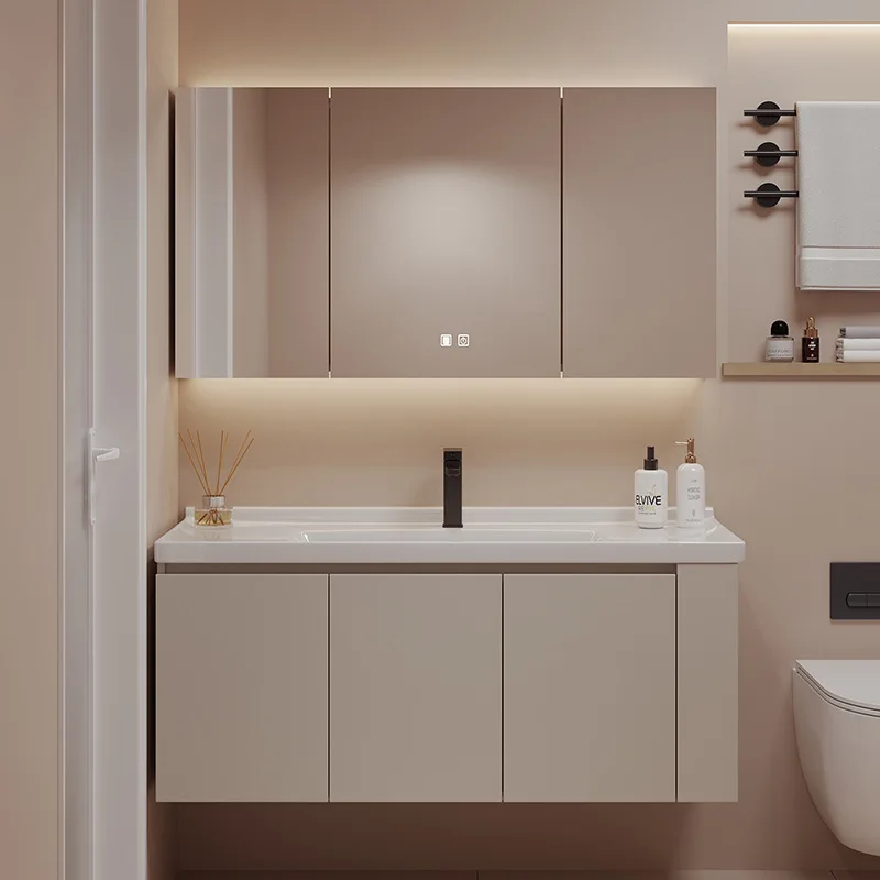 Storage Compartment Bathroom Cabinet Toilet Hand Wash Bathroom Cabinet Sleek Freshly Bathroom Furniture Badekabs Kabinet XYYSG