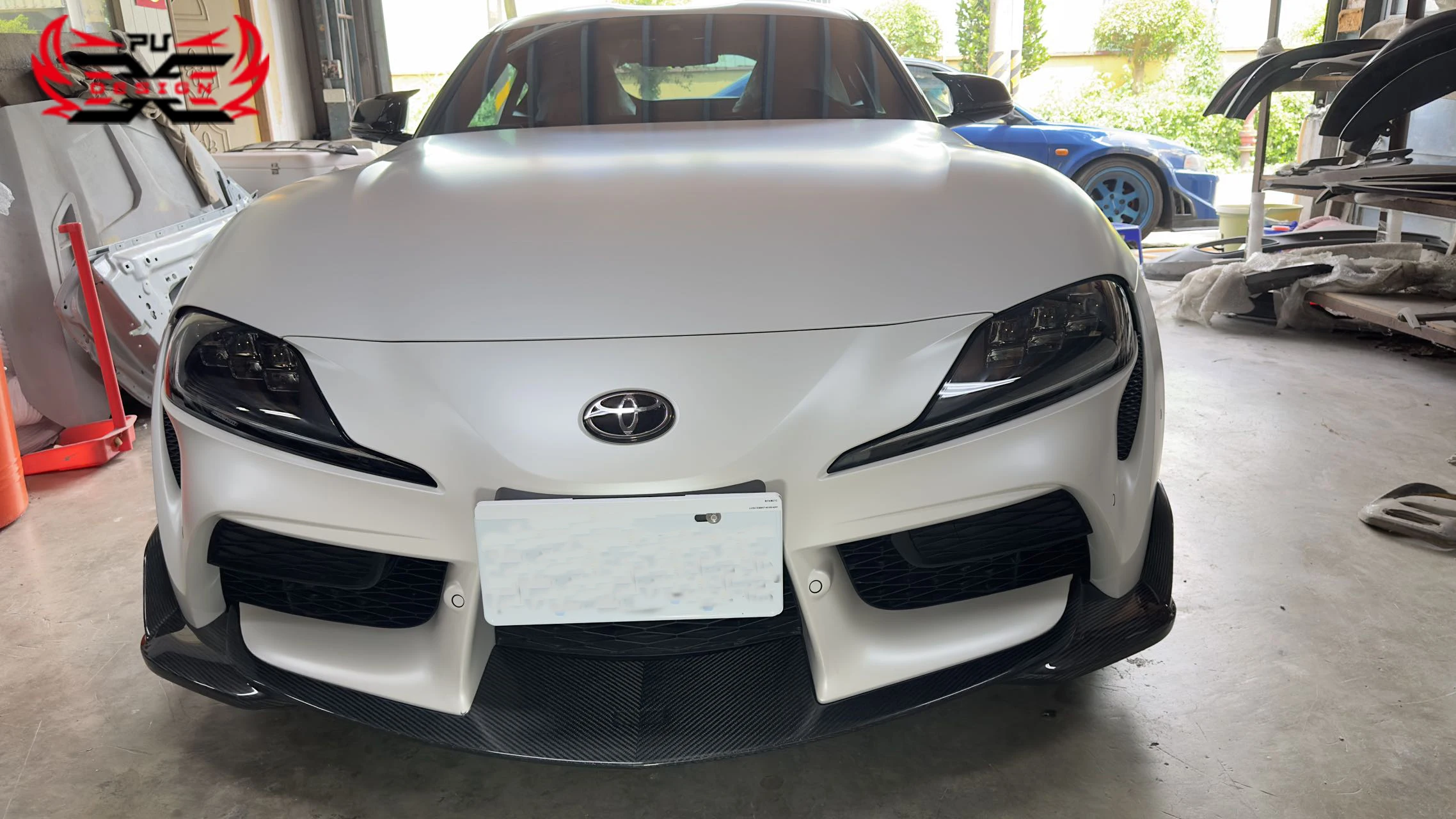 For Toyota Supra A90 A91 Mk5 Wholesale Dry Carbon Fiber Toms Style Front Bumper Lip Front Splitter Body Kits