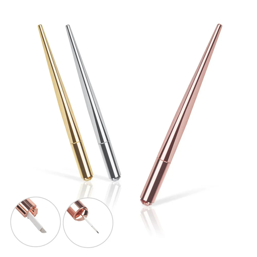 

1pcs Semi-permanent Cosmetic Eyebrow Knife Holder Microblading Pen Metal Handmade Tattoo Needles Manual Pen