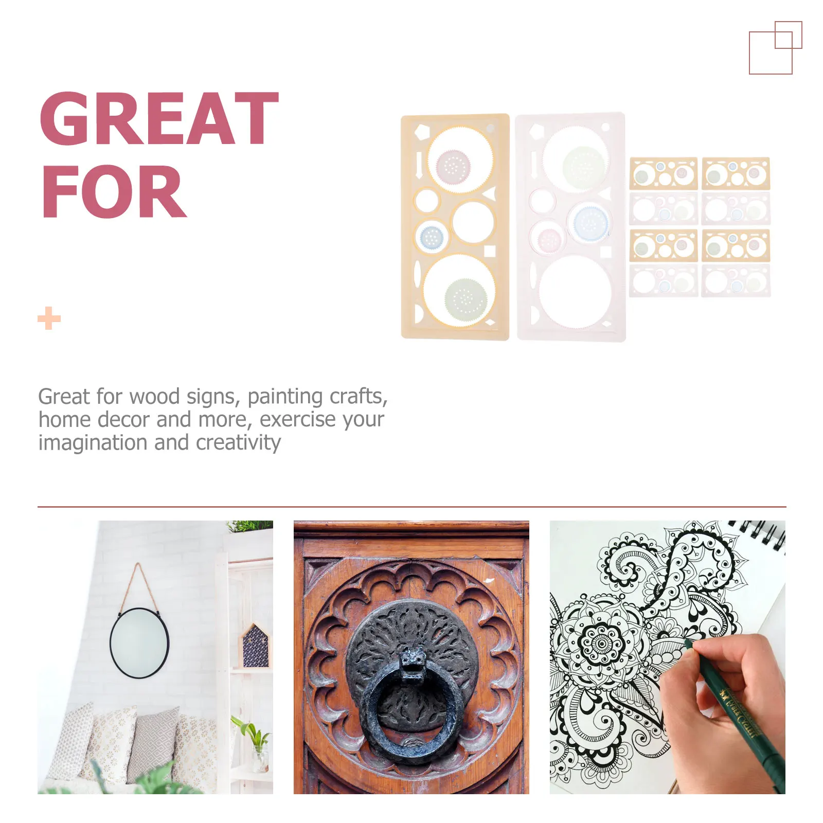 

10 Pcs Drawing Template Ruler Set for Painting Supplies -use Templates Rulers Artists
