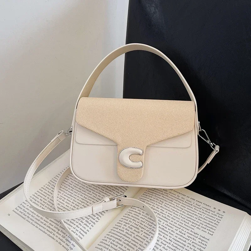 

Korean Version of Niche Fashion Handbag for Women 2025 New Autumn and Winter Simple Casual Saddle Bag High-end Crossbody Bag Sac