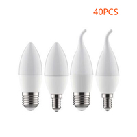 10PCS 2022 NEW led Light bulb E14 E27 LED Lamp Indoor Warm Cold White Light 7W LED Candle Bulb Home Decor Chandelier 220V-240V