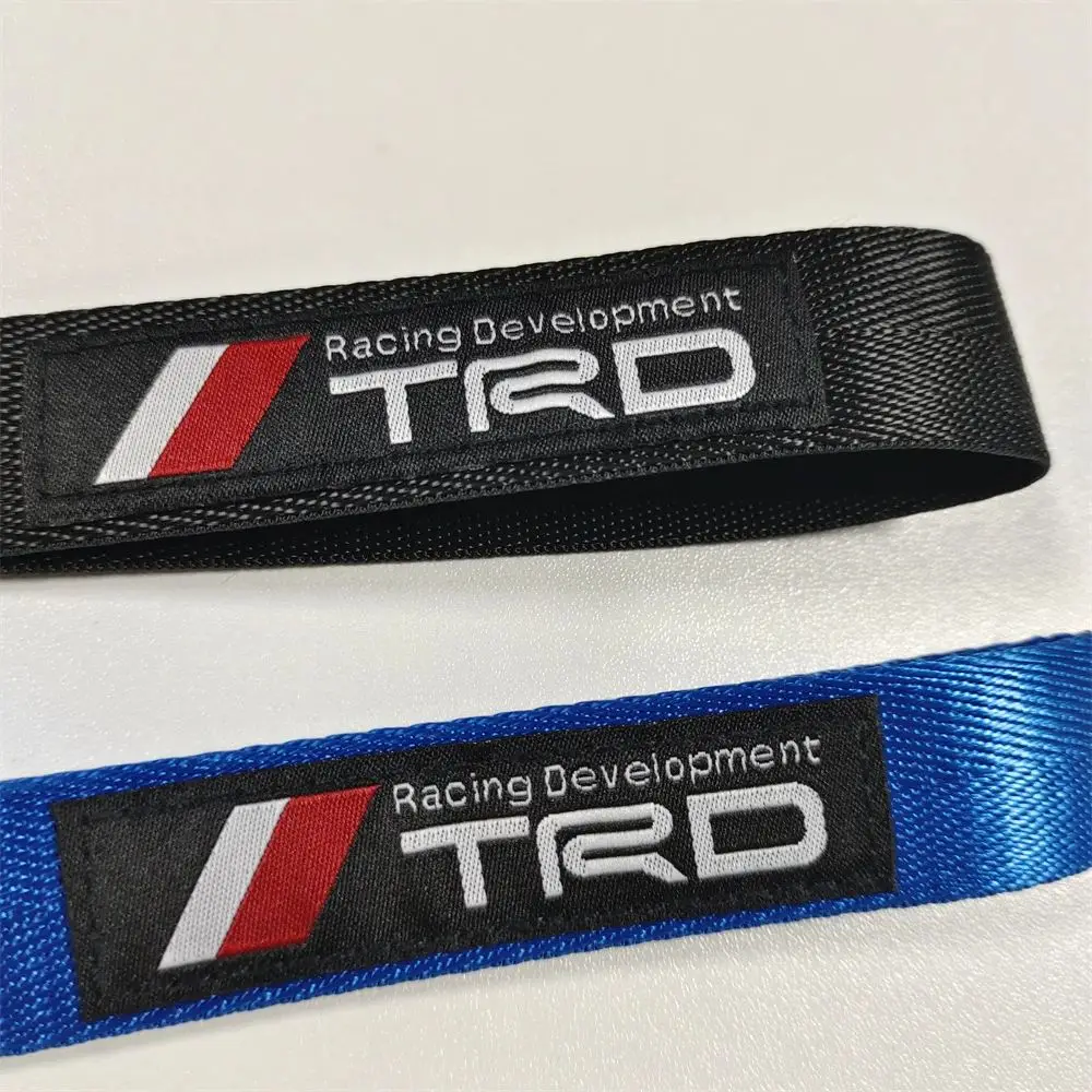 Car Keychain for TOYOTA TRD Red Black Wristband JDM Keyring corolla Yaris Chr GR rav4 Key Tag Men Gadgets Accessories Decoration