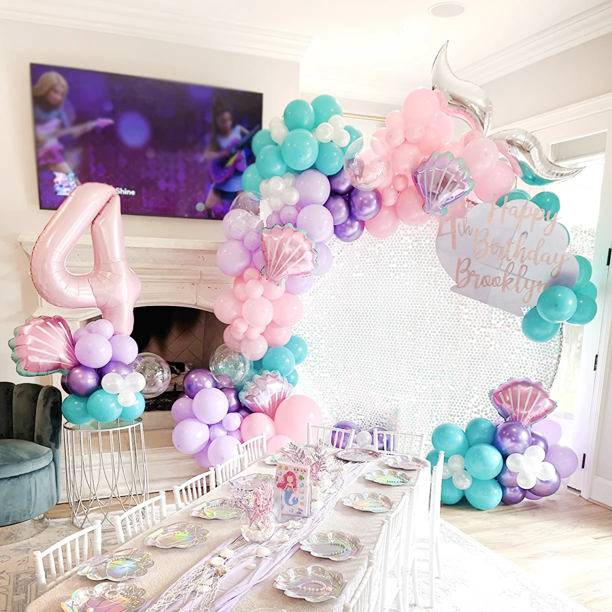 

Mermaid Tail Balloon Garland Arch Set Mermaid Theme Party Decorations Girl Favors 1st Birthday Baby Shower Party Supplies