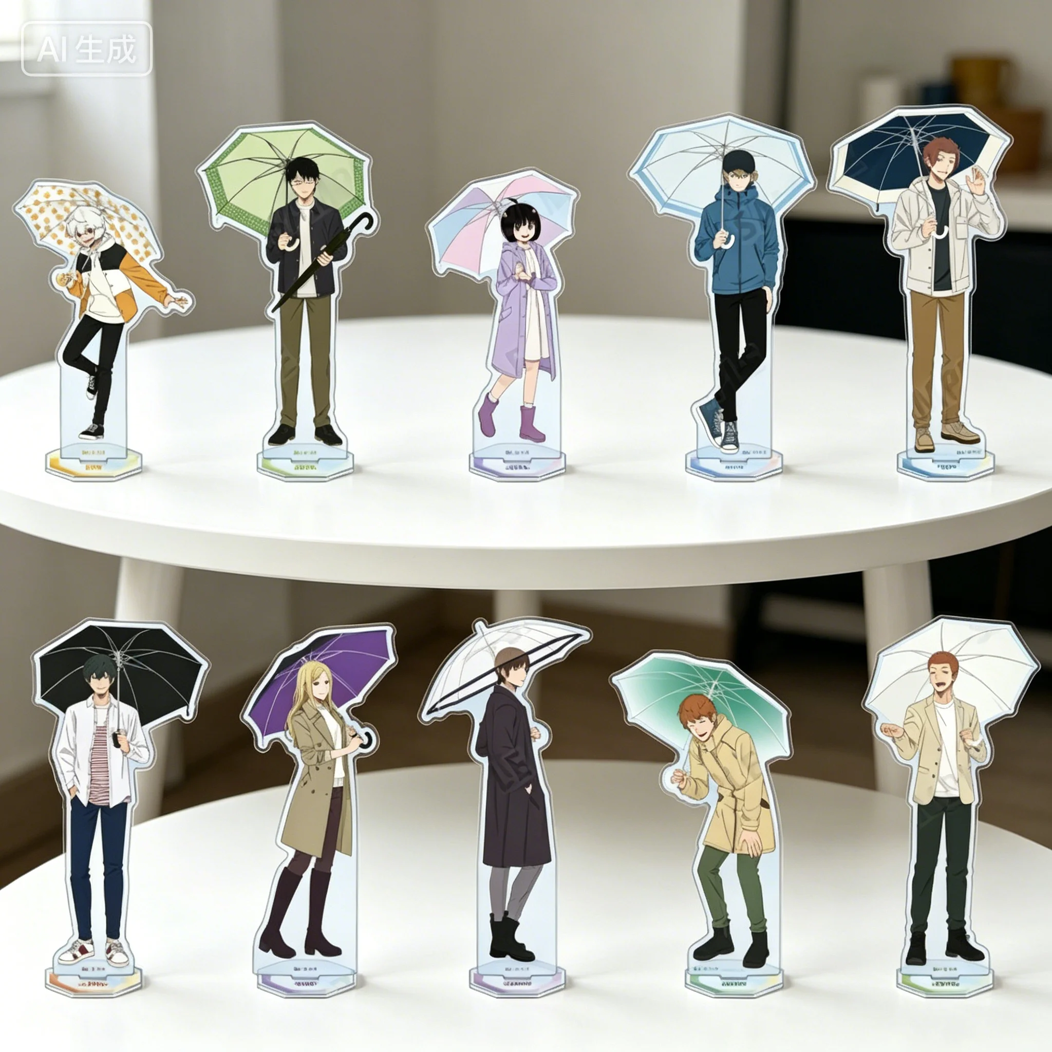 Anime World Trigger Going out on a Rainy Day Ver Yūma Kuga Human-shaped Acrylic Stand Model Plate Keychains Desk Decor