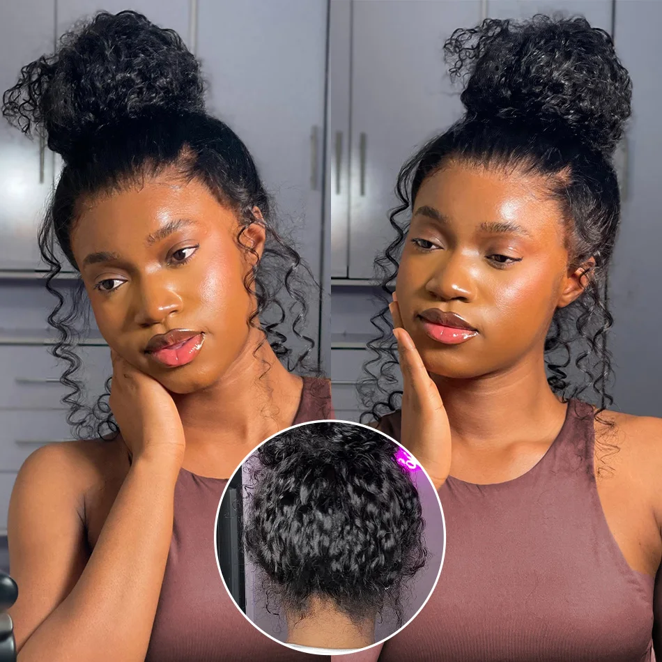 

360 Full Lace Wig Human Hair Pre Plucked Hd 13X4 Deep Wave Frontal Wigs Water Wave Curly Human Hair Wigs Brazilian Hair 30 Inch