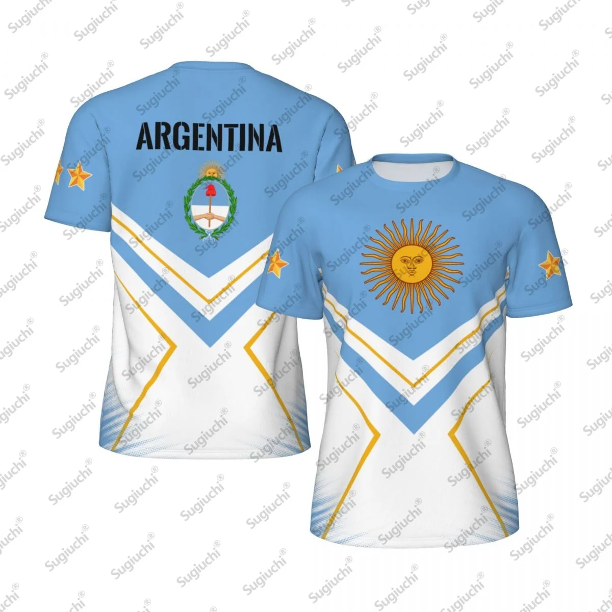 

2025 Argentina Flag T-shirts Men Women Mesh Clothing Sports Breathable For Running Bike Tennis Fitness