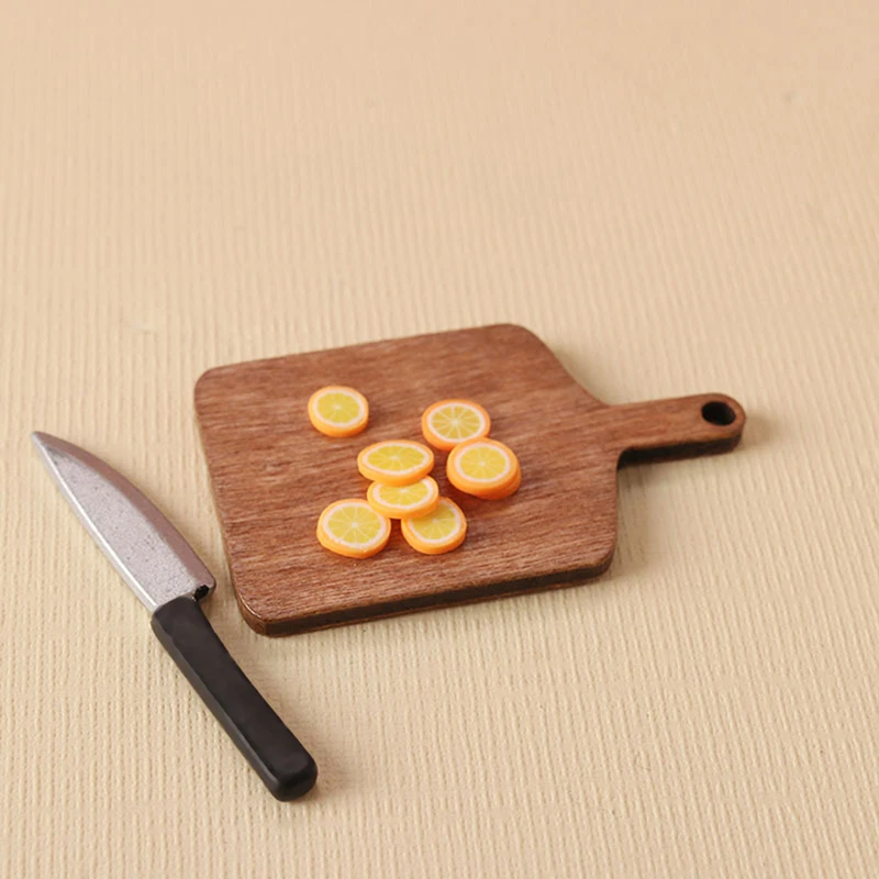 Mini Simulation Cutting Board Model, Dollhouse Chopping Board for Bread Dessert Decor Toy Accessories