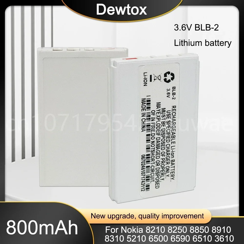 BLB-2 Battery for Nokia 3610 6510 6590 6500 6590i 7650 8290 8310 8390 8210 8250 8270 8850 BLB 2 800mAh New