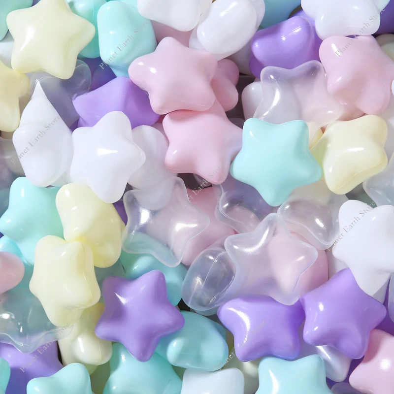 50/100Pcs Outdoor Sport Ball Bunte Weiche Wasser Pool Ozean Welle Ball Fünfzackigen Stern Form Ball Lustige spielzeug für Kinder 5,5 CM/6CM