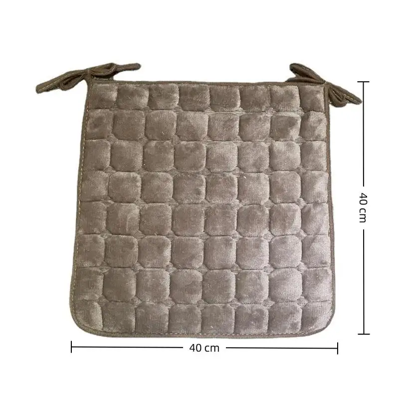Square Non Slip Soft Flannel Chair Cushion 40x40cm Washable Tatami Pad for Home Office Seat Decor
