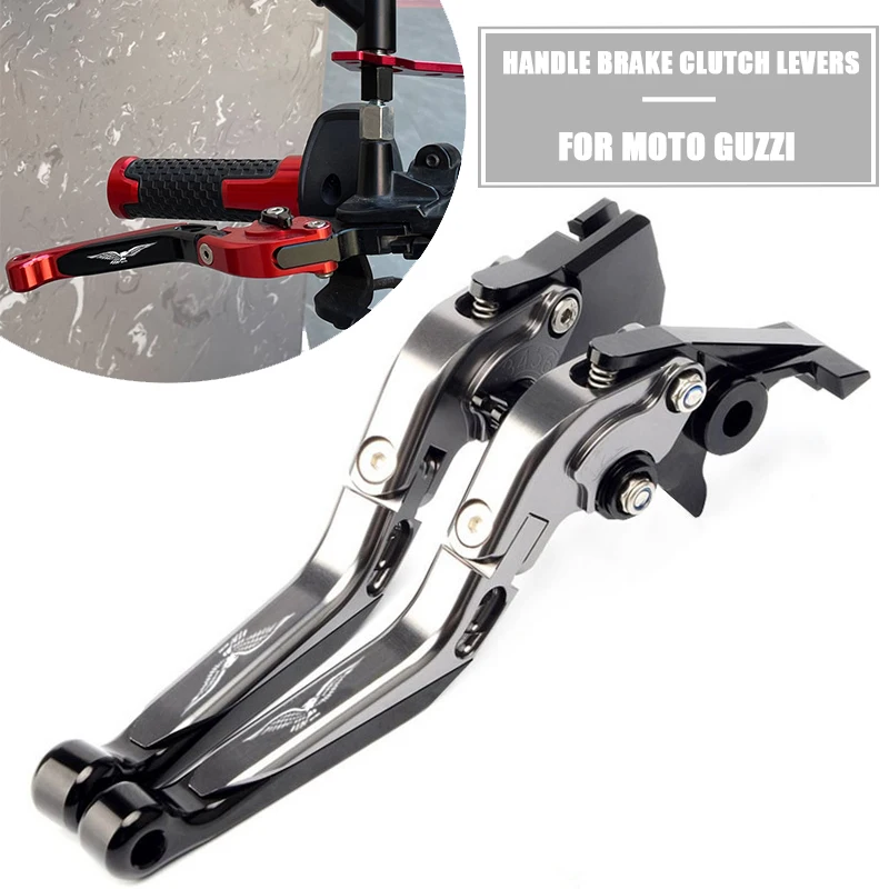 For Moto Guzzi BREVA 750 V7 Racer Classic Stornello Stone Motorcycle Foldable Extending Brake Clutch Levers Handbar End Grips