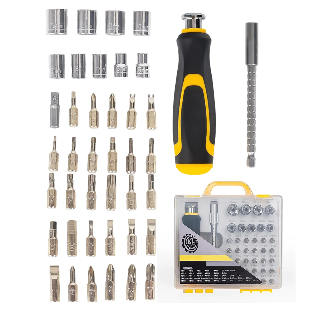 Home Repair Professional Use as Picture Magnetic Precision Precision Screwdriver Set Anex Built-in Extension Rod