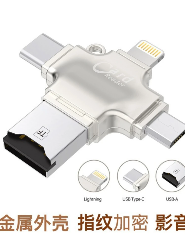 Micro adaptador de lector de tarjetas SD, 4 en 1, USB 3,0, tipo lightning, OTG