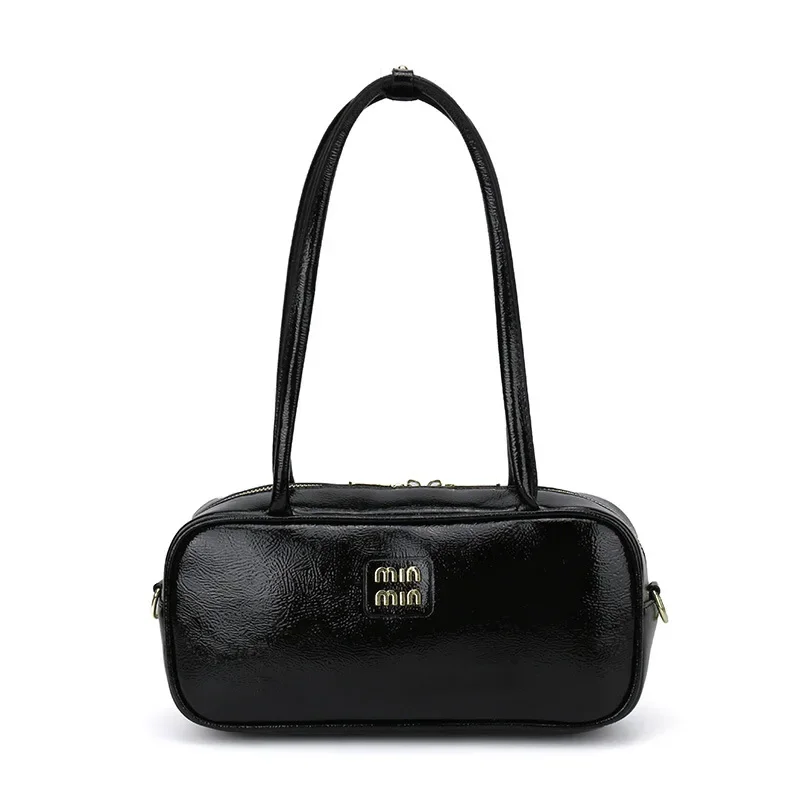 Elegante borsa a tracolla da donna in tinta unita 2025 Borsa a cuscino Boston di nicchia per eventi sportivi, campus universitari e pendolari quotidiani