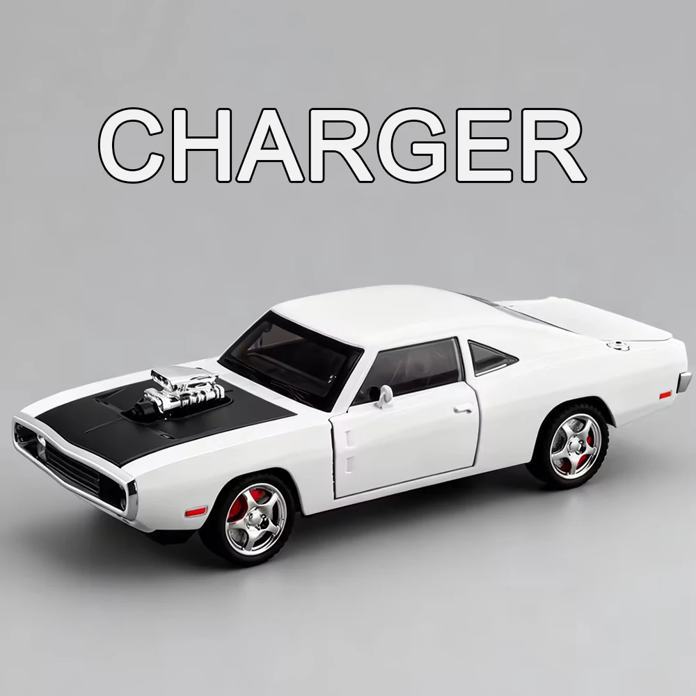 

Машинка-модель Charger M3 из сплава, масштаб 1:24, литая, со светом и звуком, инерционная, с открывающимися дверями, миниатюрная, для детей, рождественский подарок
