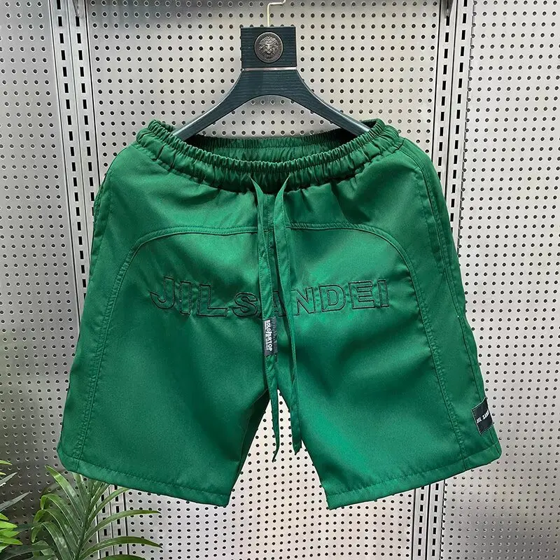 Pantalones cortos de alta calidad para hombre, pantalones cortos de playa transpirables de secado rápido de verano, ropa de moda de estilo americano para hombre, pantalones deportivos 2025