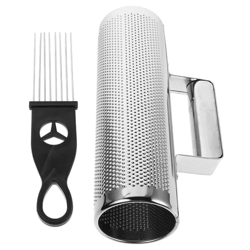Imagen 2 del producto Instrumento de percusión material didáctico Guiro Musical Guira cilindro negro coctelera de arena acero inoxidable niño
