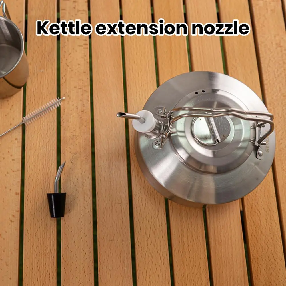 Kettle Extension Spout Portable Silicone Teapot Pour Nozzle Set with Brush for Outdoor Camping Cooking Hand Drip for Outdoor