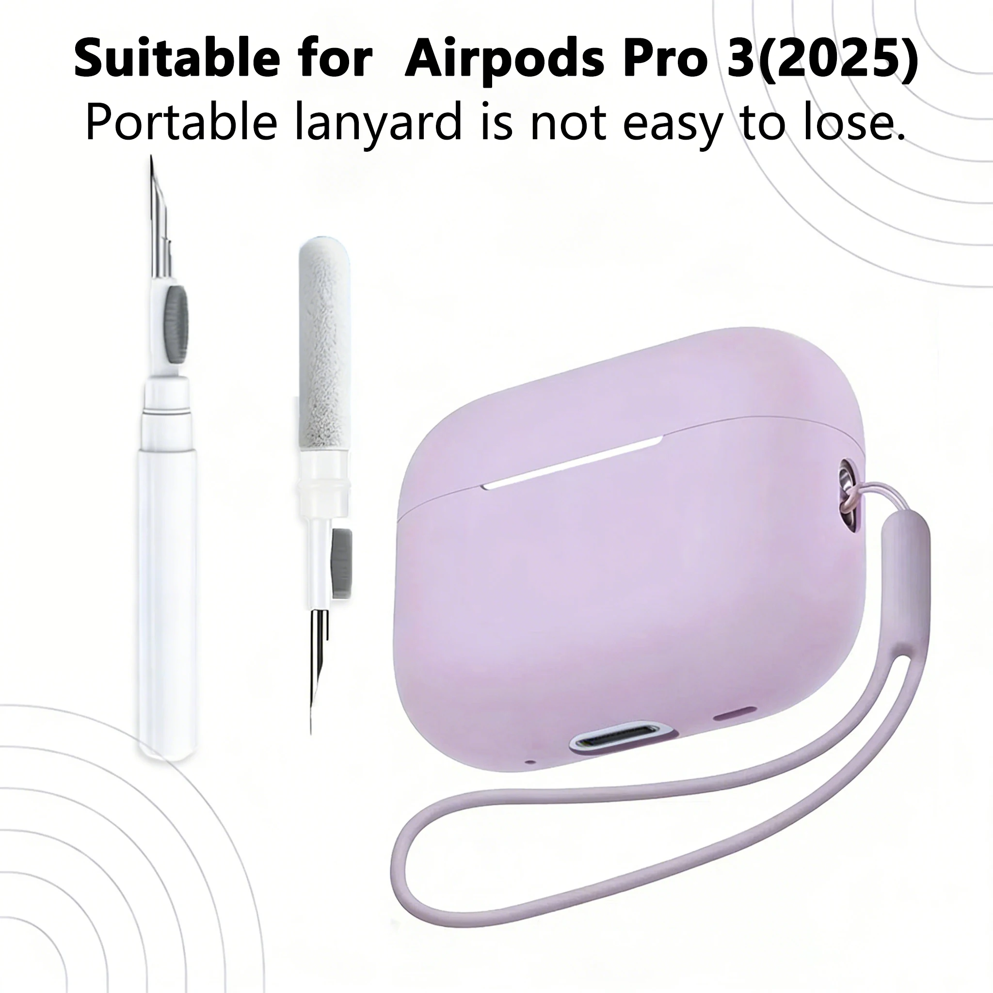 Weiche Silikon-Schutzhülle für AirPods Pro 3 Pro3, Matte Stoßfeste Ohrhörer-Abdeckung, Drahtlose Kopfhörer-Hülle Zubehör – Detail 1