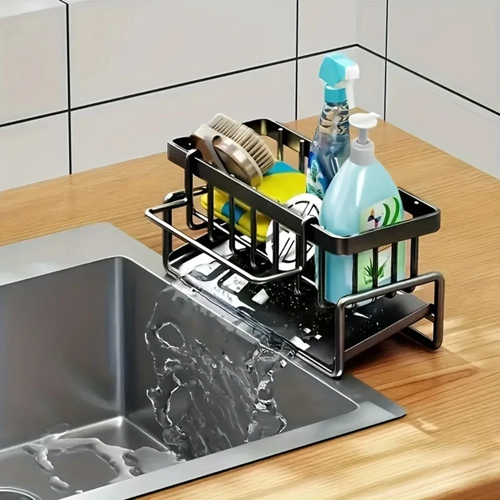 Multifunktion ale Spüle Korb Platz sparer rostfreie Küchen spüle Caddy Dish Schwamm Veranstalter