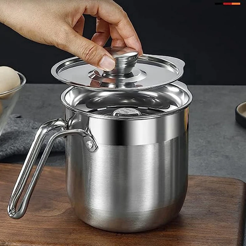 Egg Separator, Stainless Steel Yolk White Separator Tool With Cover, Yolk Separator Separates Multiple Eggs-AT35