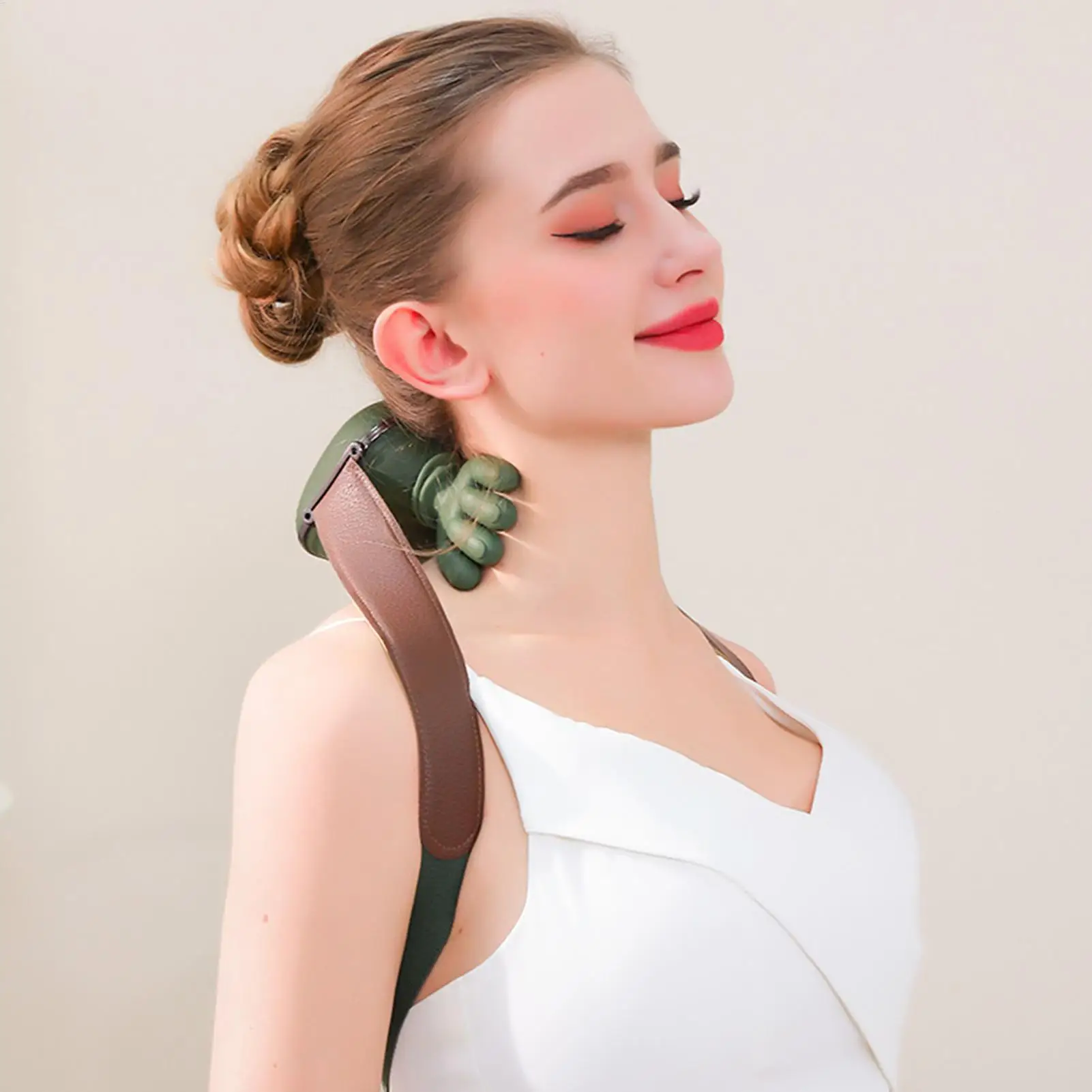 Neck And Shoulder Massager 3-Mode Comfortable Ergonomic Rechargeable Massage Pillow Neck Shoulder Massager For Back Arm Head