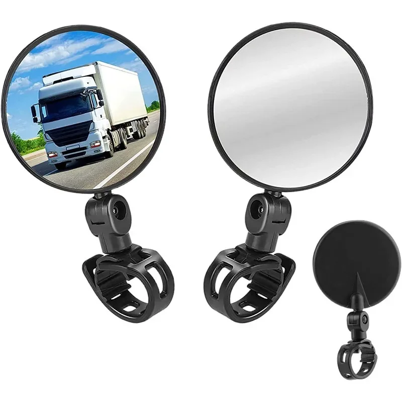 Bicycle Rearview Mirror 360 Degree Rotation Auxiliary Convex Mirror Handlebar Mount Cycling Bike Rear View Mirrors