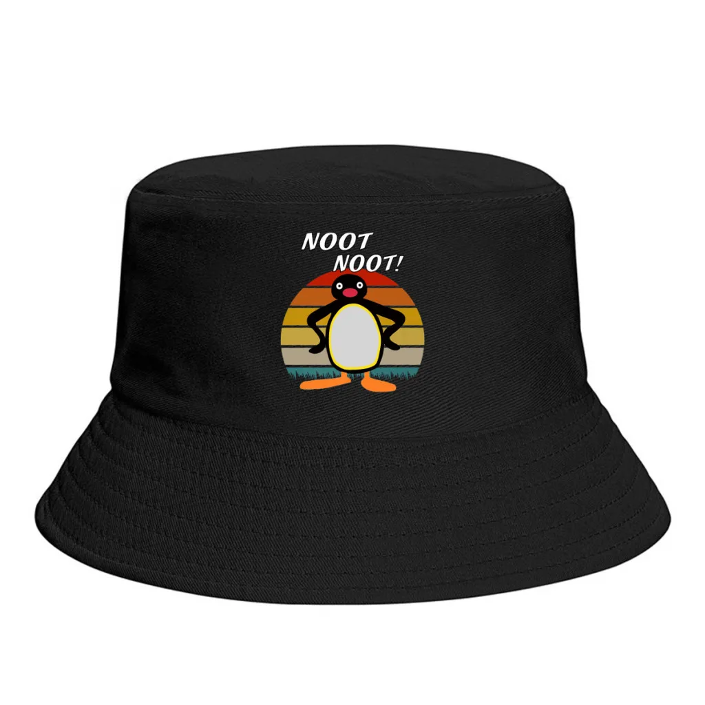 Noot Noot Madafakas Funny Pingu Penguin Men Women Bucket Hat Outdoor Windproof Thick Panama Cap Visor Sun Hats Fisherman Caps