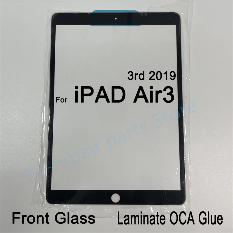 Outer Lcd Screen Panel Repair For Apple iPad Air 3 10.5 3rd 2019 Front Glass+OCA Glue A2153 A2123 A2152 External Eplacement