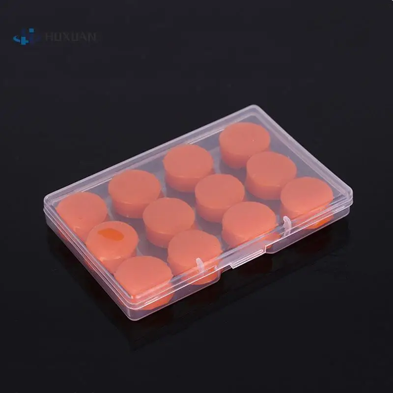 12Pcs/box Silicone Ear Plugs Noise Reduction Sleep Anti Canceling Sound Insulation Earplug Protection Sleeping Reusable Ear Plug